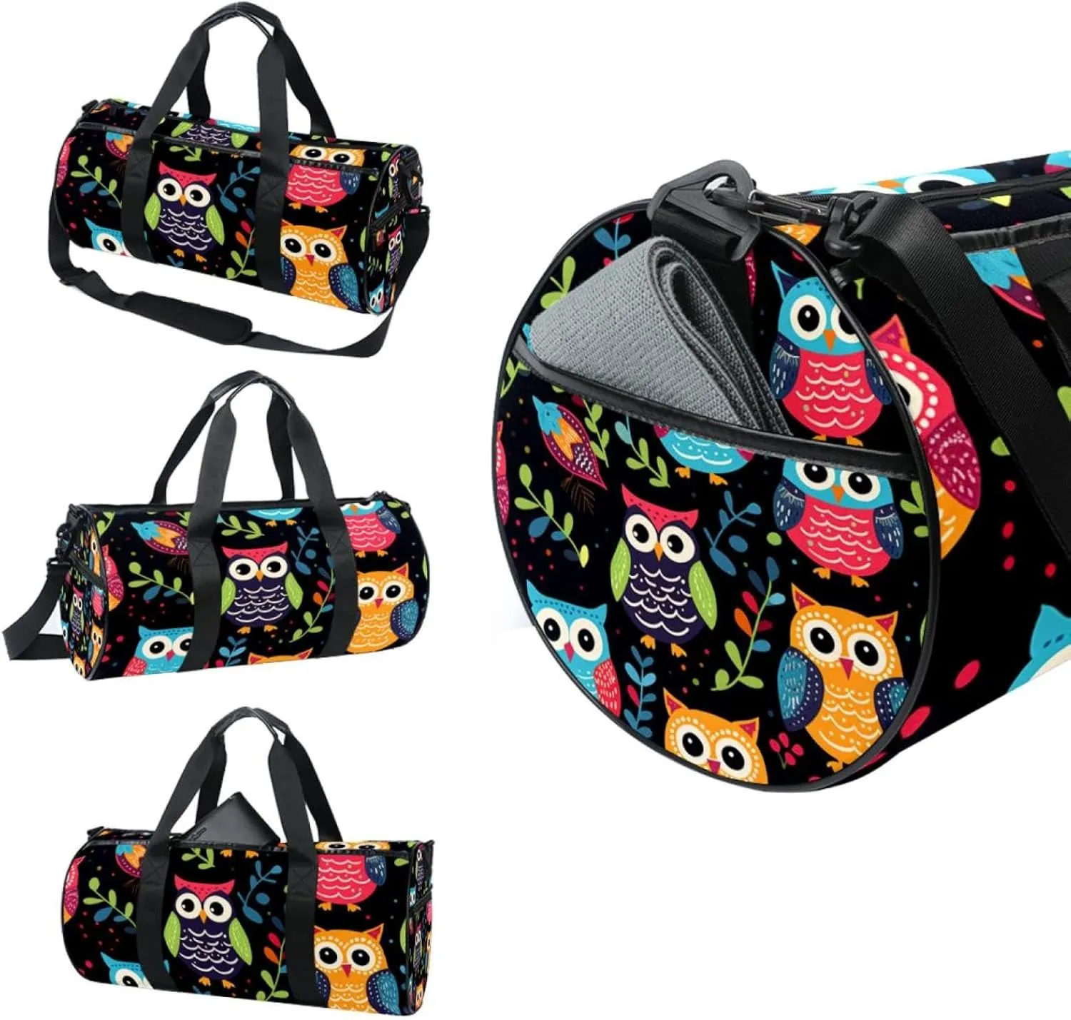 Travel Bag,Mens Gym Bag,Womens Gym Bag,Cartoon Cute Owl,Sports Bag