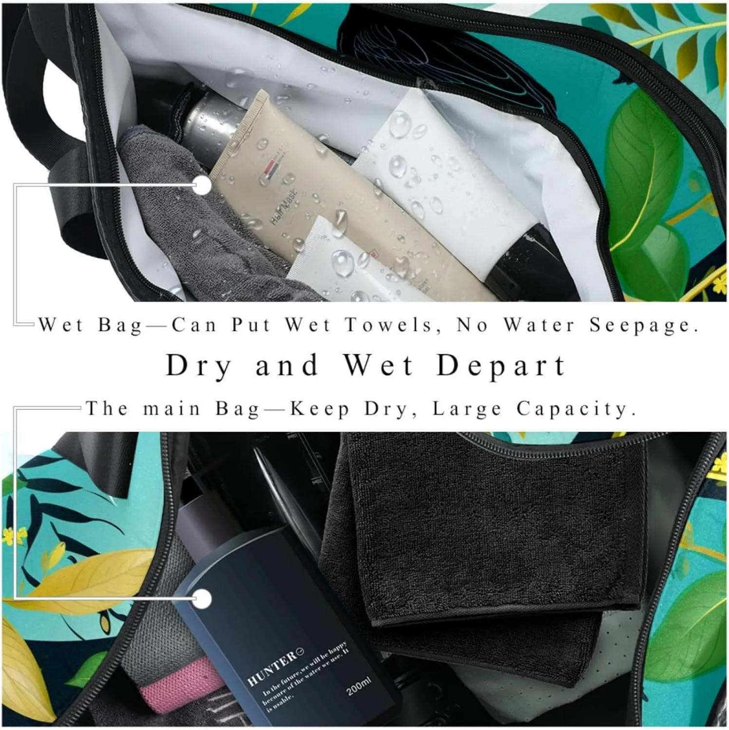 Travel Bag,Mens Gym Bag,Womens Gym Bag,Crow Bird Feather Leaves,Sports Bag