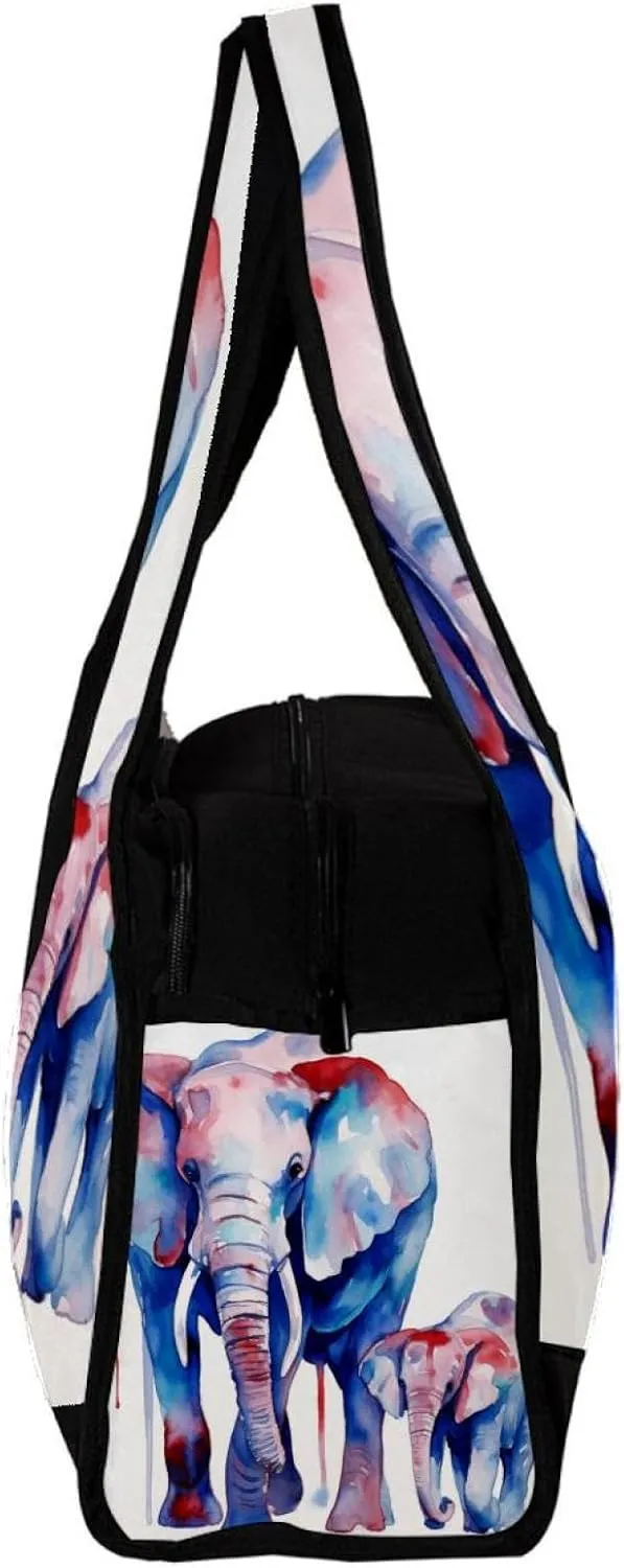 Travel Bag,Mens Gym Bag,Womens Gym Bag,Elephant Mother and Nver,Sports Bag