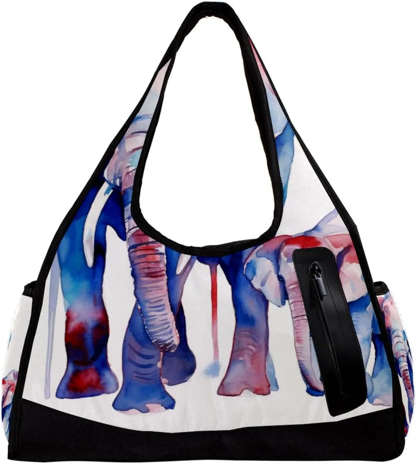 Travel Bag,Mens Gym Bag,Womens Gym Bag,Elephant Mother and Nver,Sports Bag