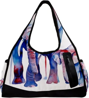 Travel Bag,Mens Gym Bag,Womens Gym Bag,Elephant Mother and Nver,Sports Bag