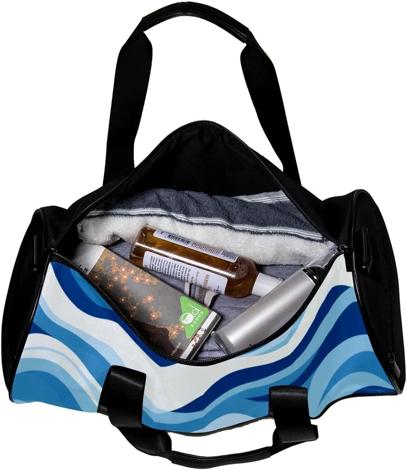Travel Bag,Mens Gym Bag,Womens Gym Bag,Sea Blue Green Wave,Sports Bag
