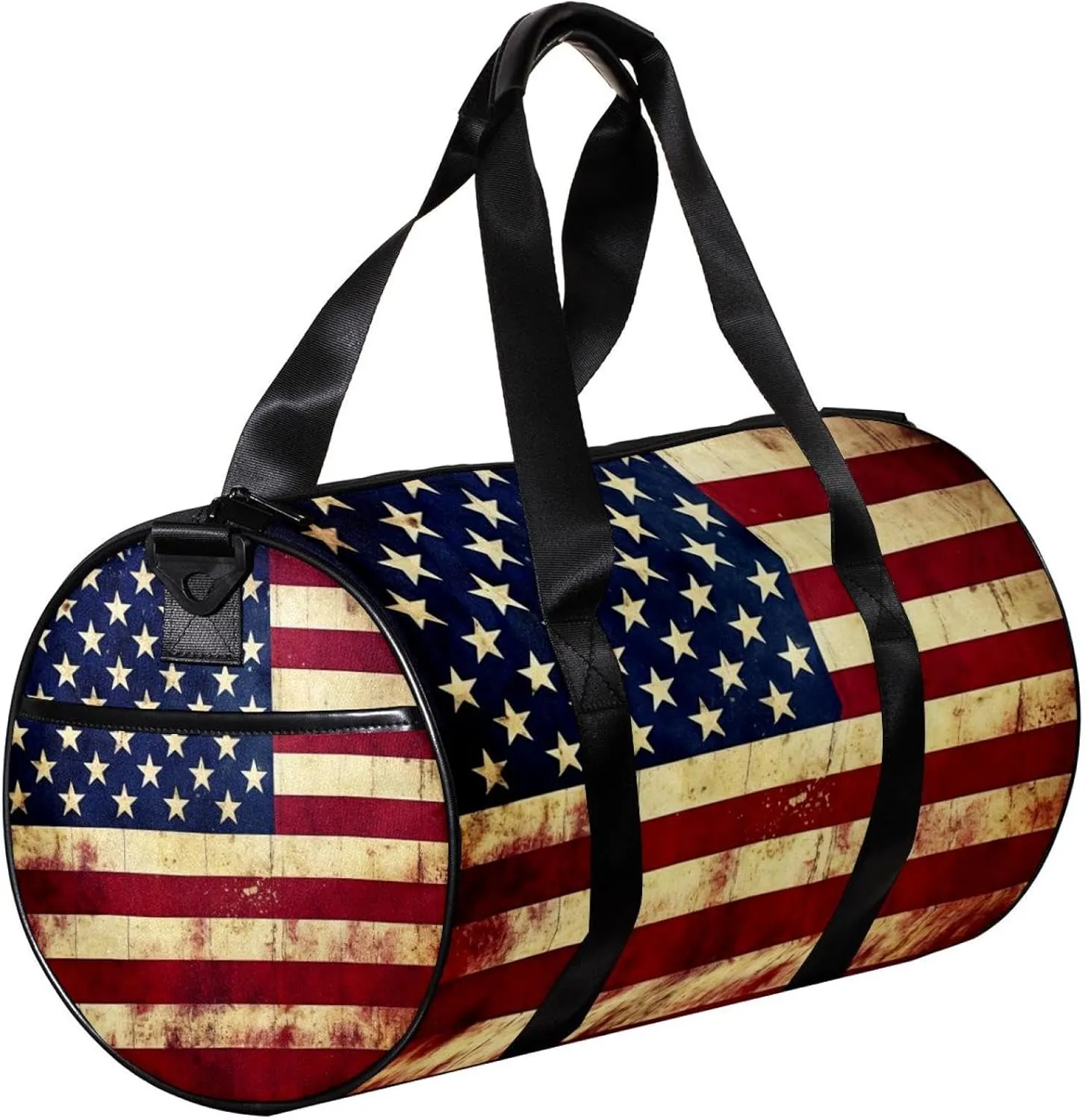 Travel Bag,Mens Gym Bag,Womens Gym Bag,Vintage American Flag Print,Sports Bag