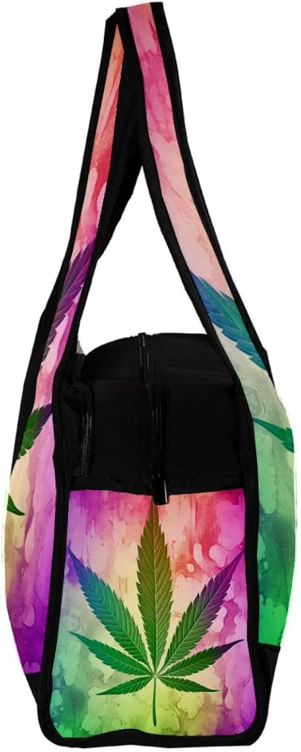 Travel Bag,Mens Gym Bag,Womens Gym Bag,Vintage Plant Purple Leaves,Sports Bag