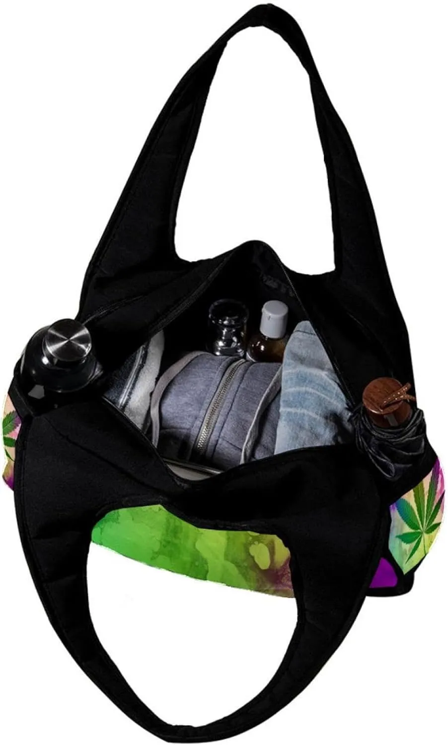 Travel Bag,Mens Gym Bag,Womens Gym Bag,Vintage Plant Purple Leaves,Sports Bag