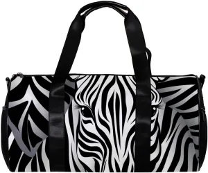 Travel Bag,Mens Gym Bag,Womens Gym Bag,Zebra Stripe,Sports Bag