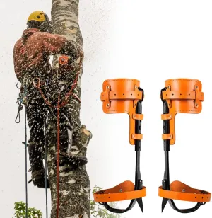 Tree Climbing Spikes Set,Pole Climbing Spikes Adjustable Climbing Tree Shoes Pedal,Tree Pole Climb Spike Rope Rescue Tool for Hunting