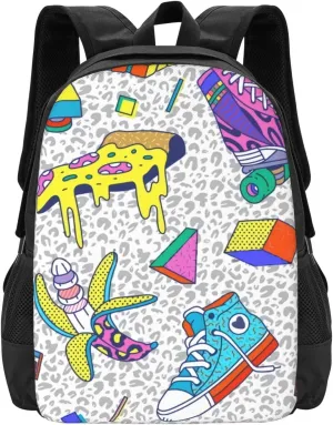 Trendy 80s-90s Mem-Phis Lightweight Packable Backpack Travel Casual Large Capacity Daypack Foldable Backpack For Men Women