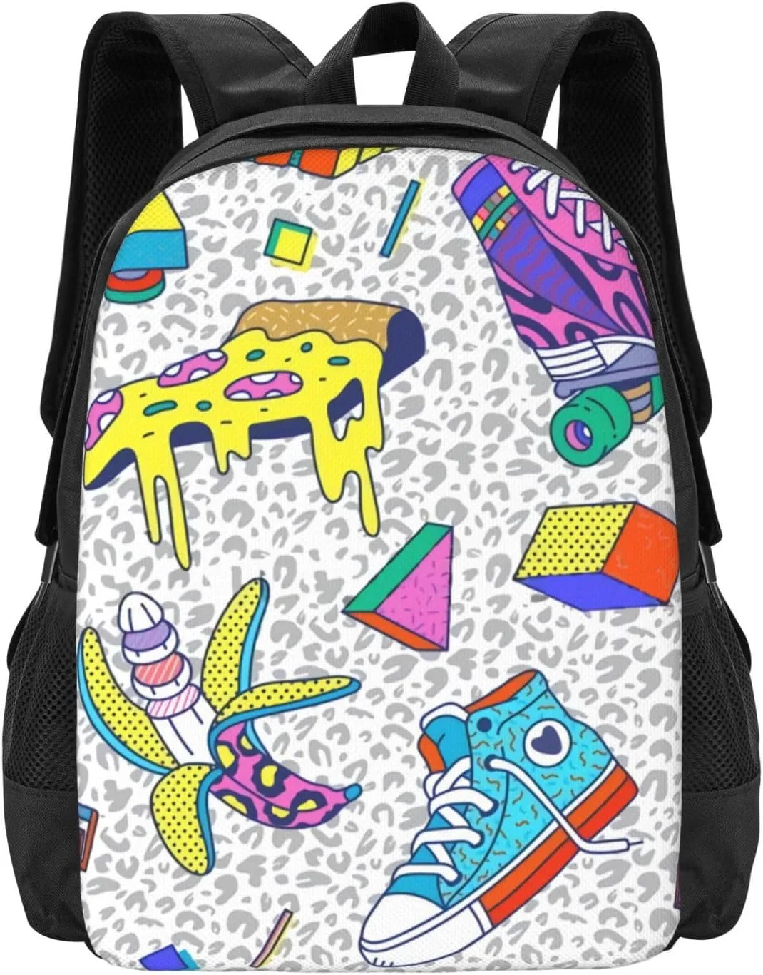 Trendy 80s-90s Mem-Phis Lightweight Packable Backpack Travel Casual Large Capacity Daypack Foldable Backpack For Men Women