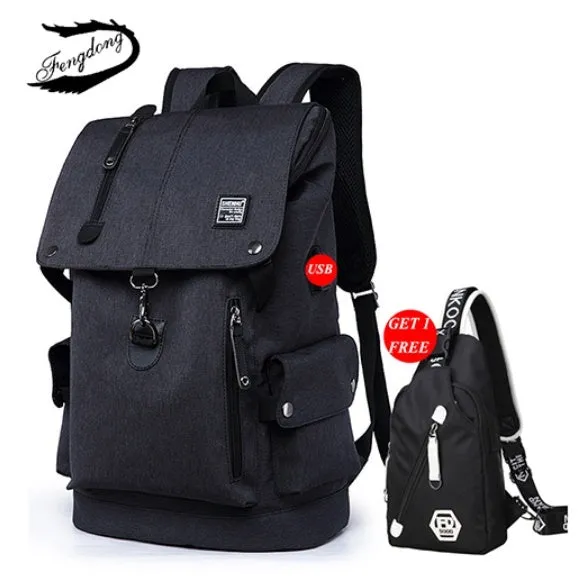 Trendy Travel Backpack Laptop Bag - Fashionable & Functional - Available in Black & Gray