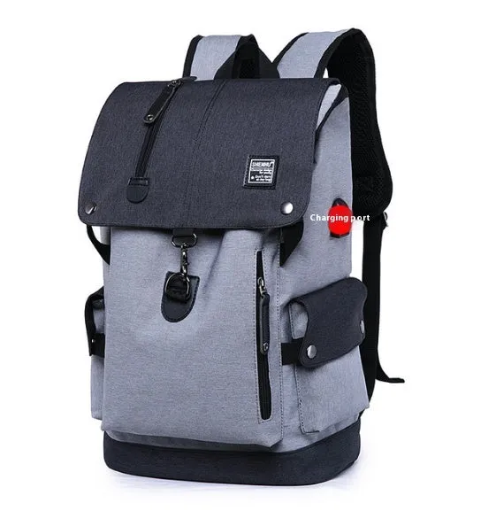 Trendy Travel Backpack Laptop Bag - Fashionable & Functional - Available in Black & Gray
