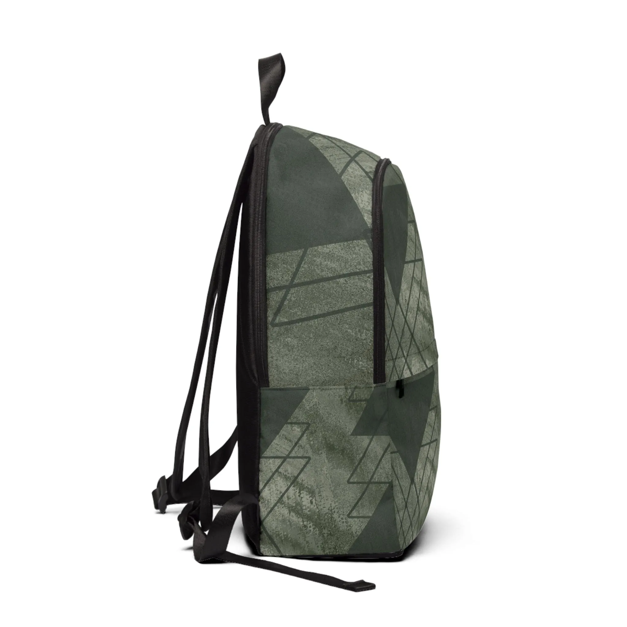 Triangular Waterproof Fashion Green Olive Backpack Colorblock Act fast Expert help