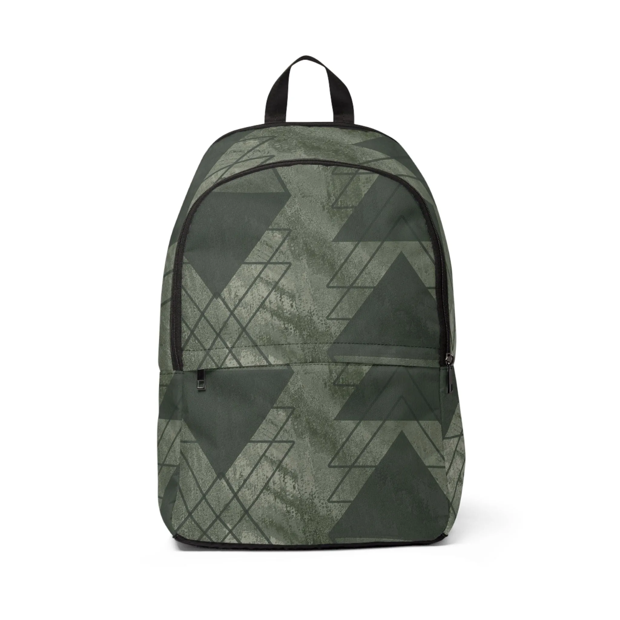 Triangular Waterproof Fashion Green Olive Backpack Colorblock Act fast Expert help