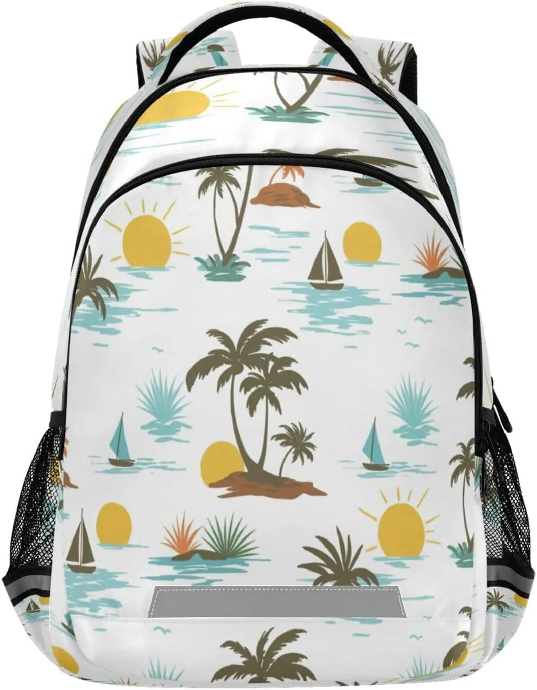 Tropical Trees Design Waterproof Backpack - Casual Outdoor Sports Daypack with Ergonomic Shoulder Straps#555
