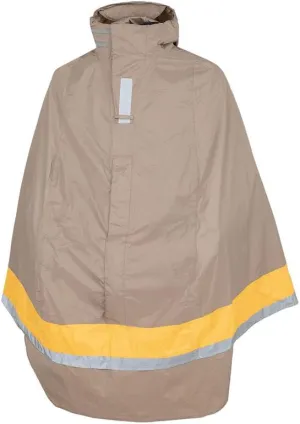 Tucano Urbano Cycling Rain Cape, Garlbaldina, Dove Grey, w/Front Bike Seat Cover
