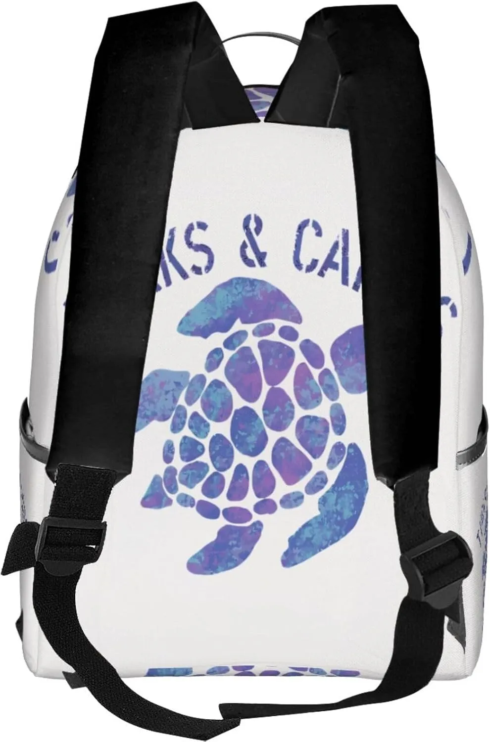 Turks Caicos Islands Flag Turtle Casual Backpack Travel Backpacks Outdoor Sports Rucksack Lightweight Daypack Fashion Carry-on Bag for Weekender Traveling