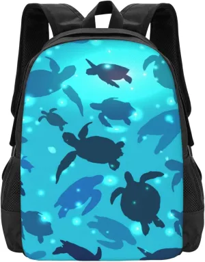Turtle Swims Lightweight Packable Backpack Travel Casual Large Capacity Daypack Foldable Backpack For Men Women