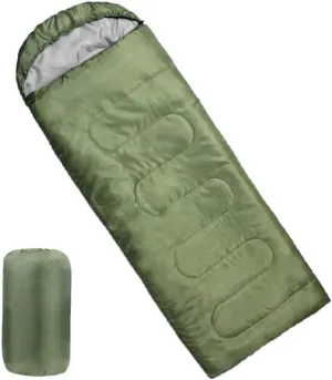 Ultra Light Sleeping Bag for Backpacking Compartment for Adults 170T Envelope 4 Seasons Hooded Travel Dirt-Proof Spacious and Comfortable Warm and Windproof