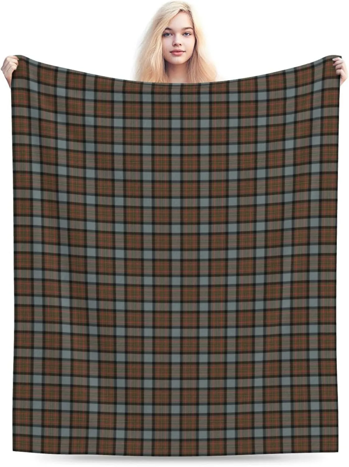 Ultra Soft Plush Throw, Maclaren Weathered Tartan Blanket Flannel Warm for Chair/Bed/Couch/Sofa 80"x60"