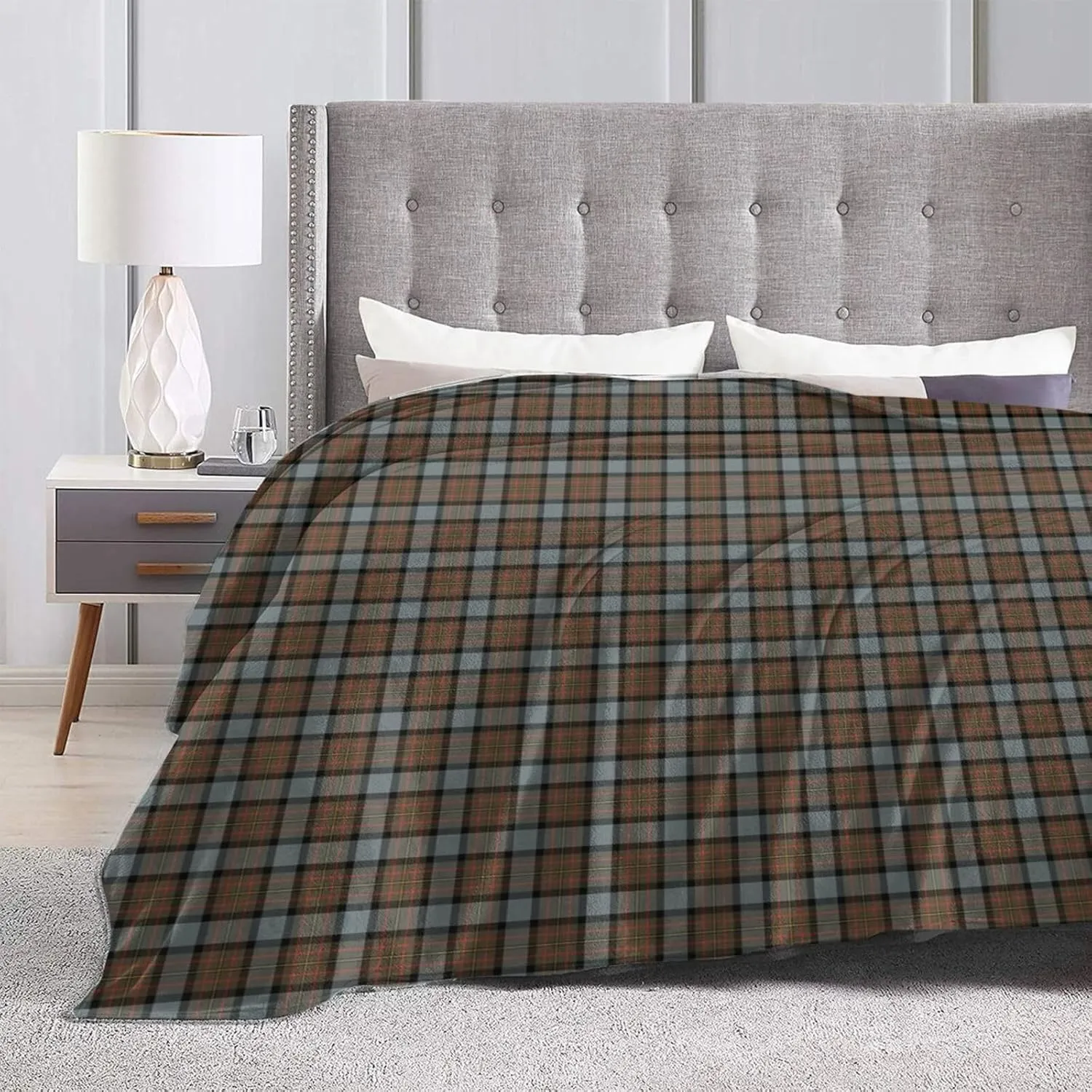 Ultra Soft Plush Throw, Maclaren Weathered Tartan Blanket Flannel Warm for Chair/Bed/Couch/Sofa 80"x60"