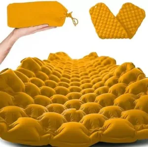 Ultralight Air Sleeping Pad - Inflatable Sleeping Mat, Ultimate Airpad for Backpacking, Traveling, Camping and Hiking - Repair Kit, Carry Bag, Compact Air Mattress