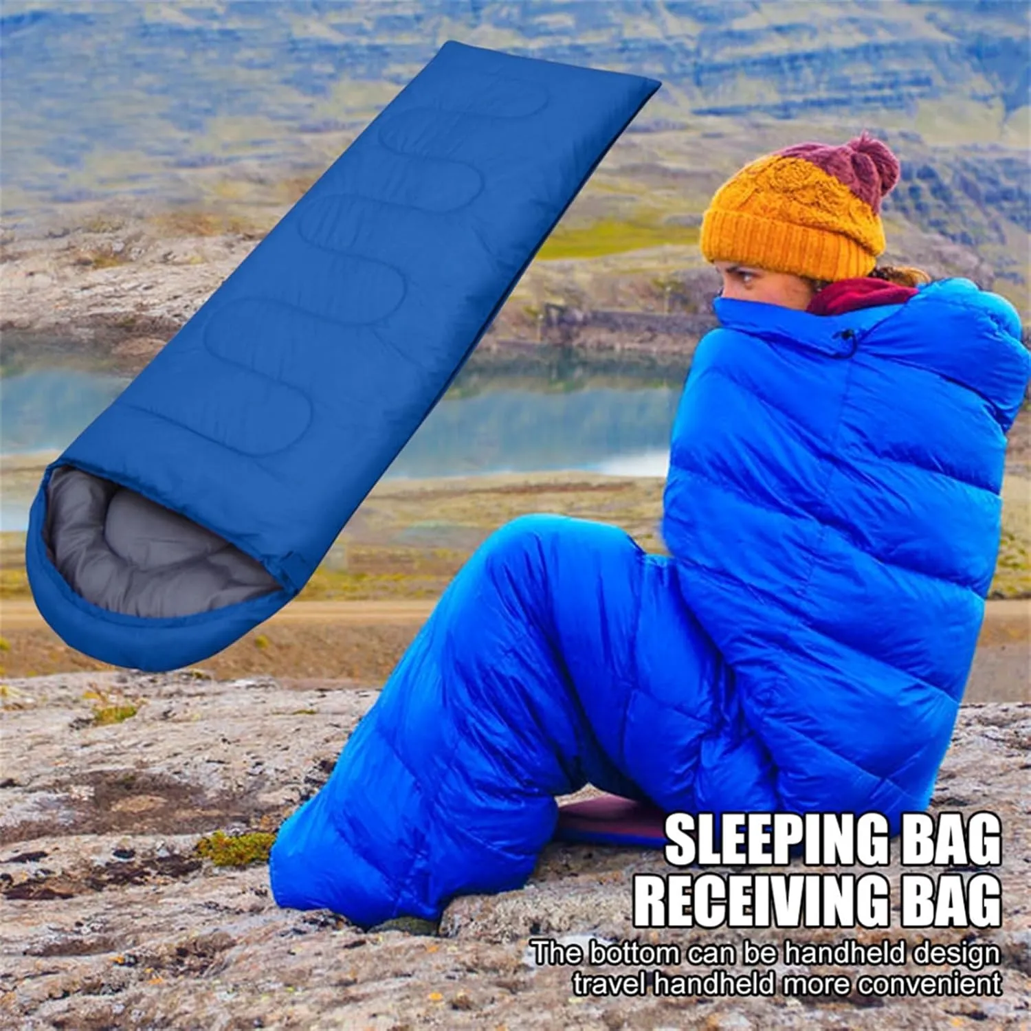 Ultralight Camping Sleeping Bag Outdoor Traveling Hiking Spring Summer Autumn Waterproof Envelope Backpacking Equipment