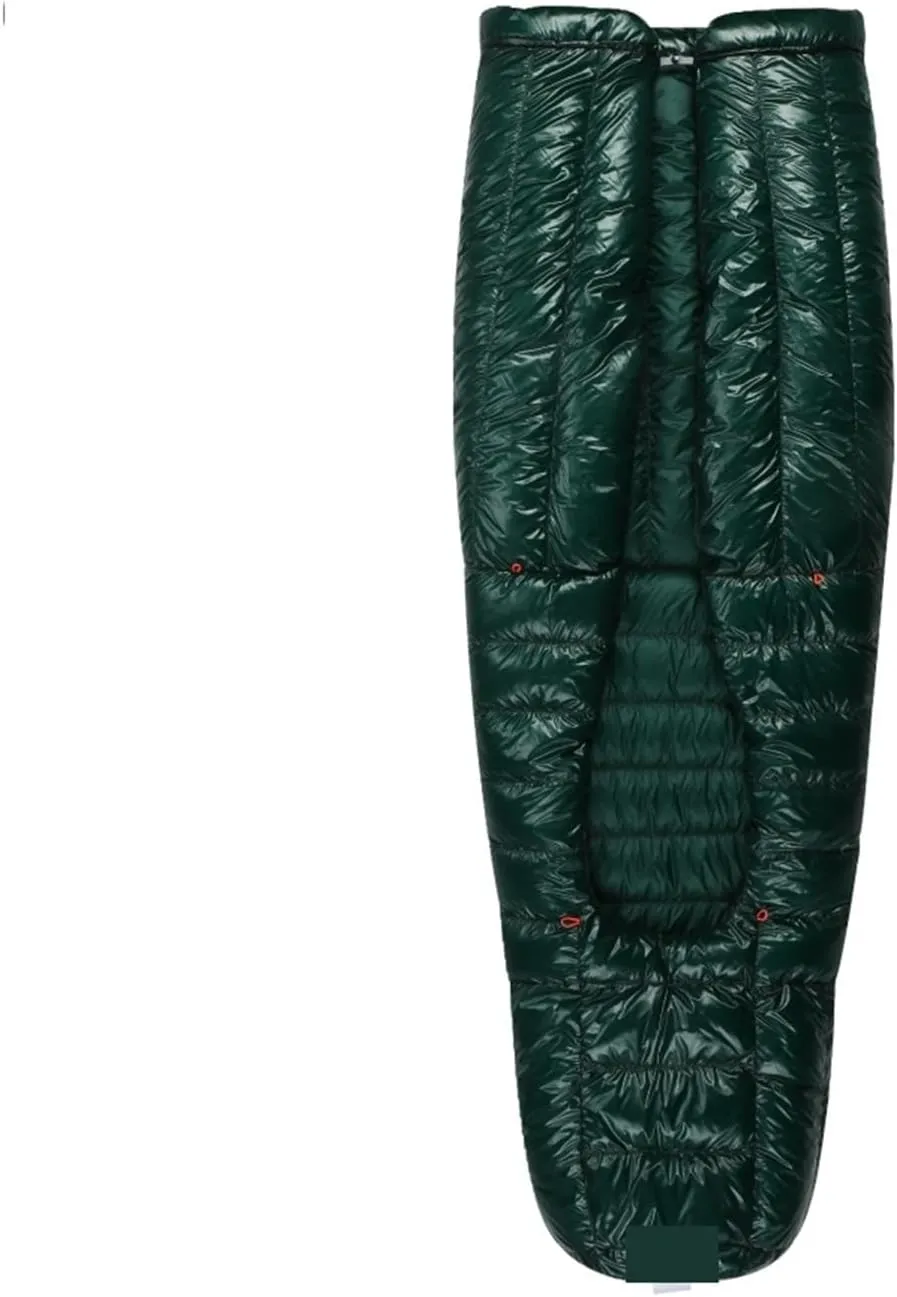 Ultralight Down Sleeping Bag -5°F 800FP for Winter Camping & Hiking, 10D Fabric, Windproof Twilight Quilt(Twilight-White-L)