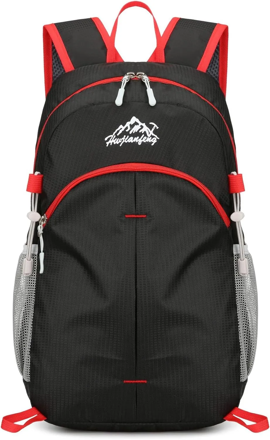 Ultralight foldable hiking backpack, waterproof travel backpack, multi-pocket design for outdoor camping hiking (black)