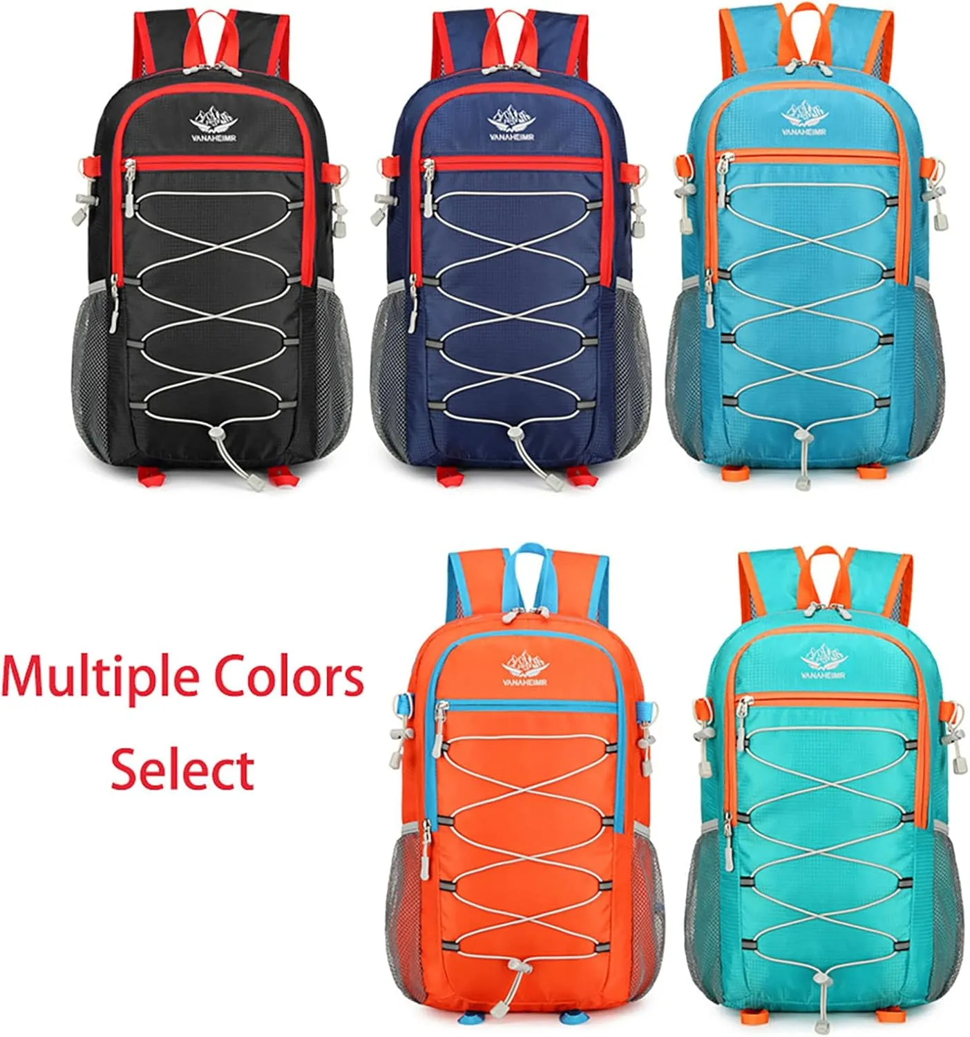 Ultralight Lightweight Large Capacity Packable Foldable Outdoor Travel Camping Hiking Backpack Rucksack (Black)