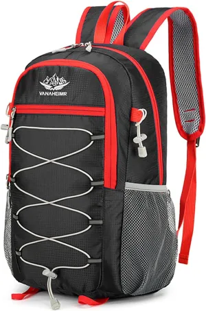 Ultralight Lightweight Large Capacity Packable Foldable Outdoor Travel Camping Hiking Backpack Rucksack (Black)