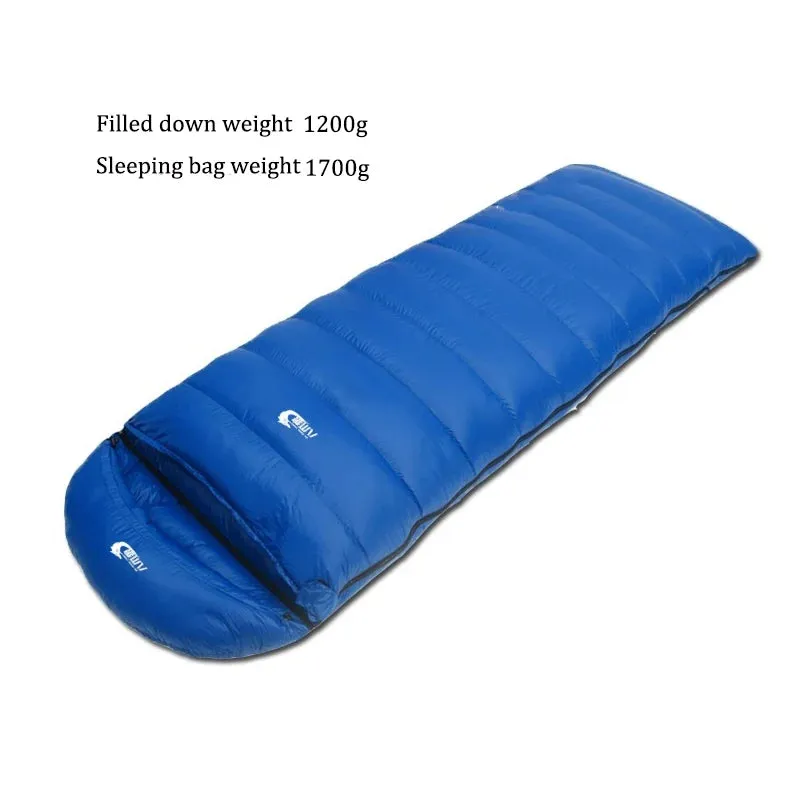 Ultralight Waterproof Envelope-Type Goose Down Sleeping Bag for Backpacking, Camping, and Travel