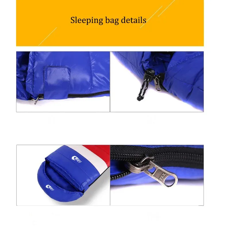 Ultralight Waterproof Envelope-Type Goose Down Sleeping Bag for Backpacking, Camping, and Travel