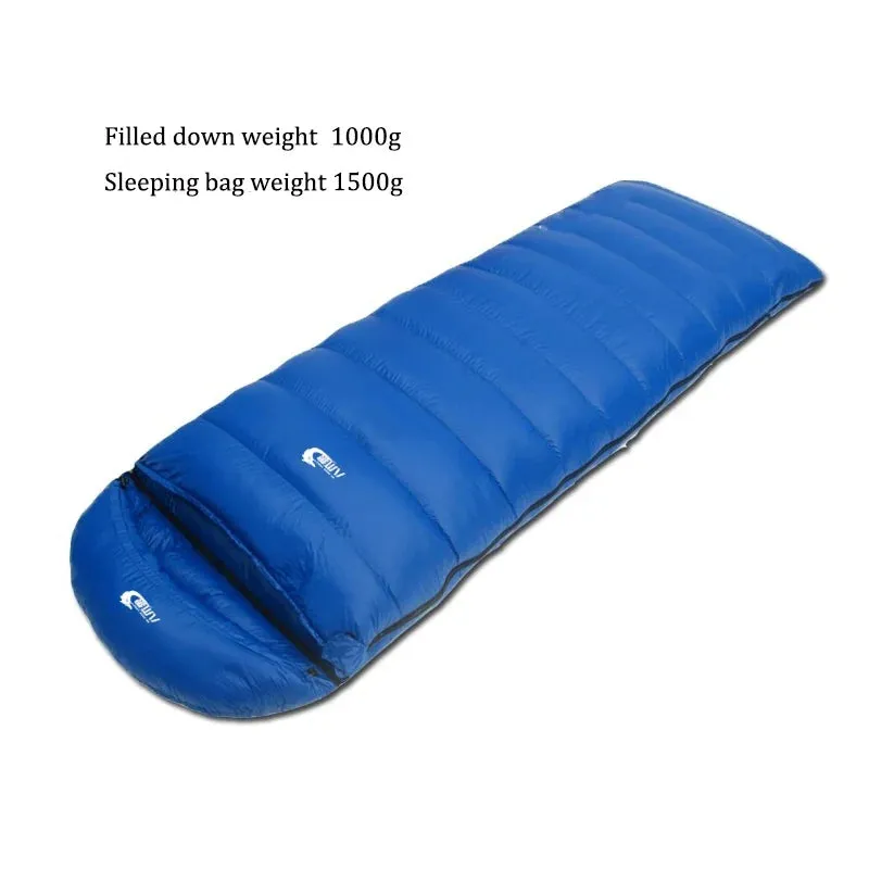 Ultralight Waterproof Envelope-Type Goose Down Sleeping Bag for Backpacking, Camping, and Travel