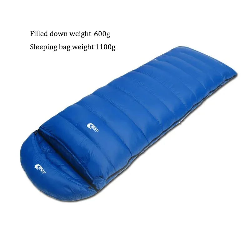 Ultralight Waterproof Envelope-Type Goose Down Sleeping Bag for Backpacking, Camping, and Travel