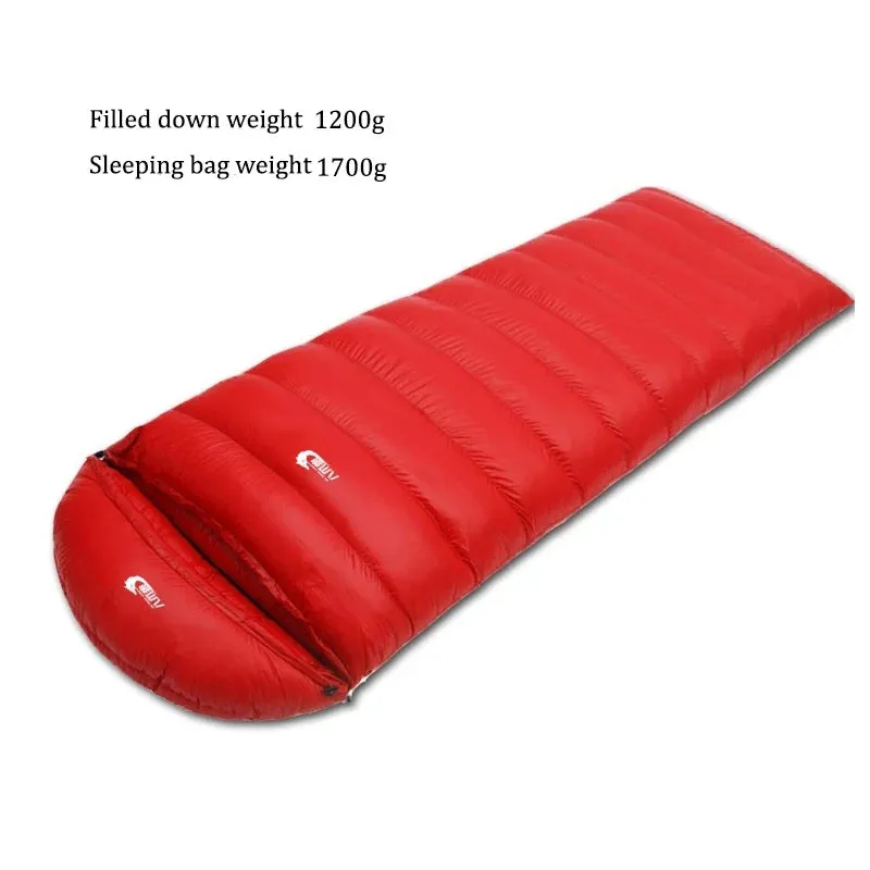 Ultralight Waterproof Envelope-Type Goose Down Sleeping Bag for Backpacking, Camping, and Travel