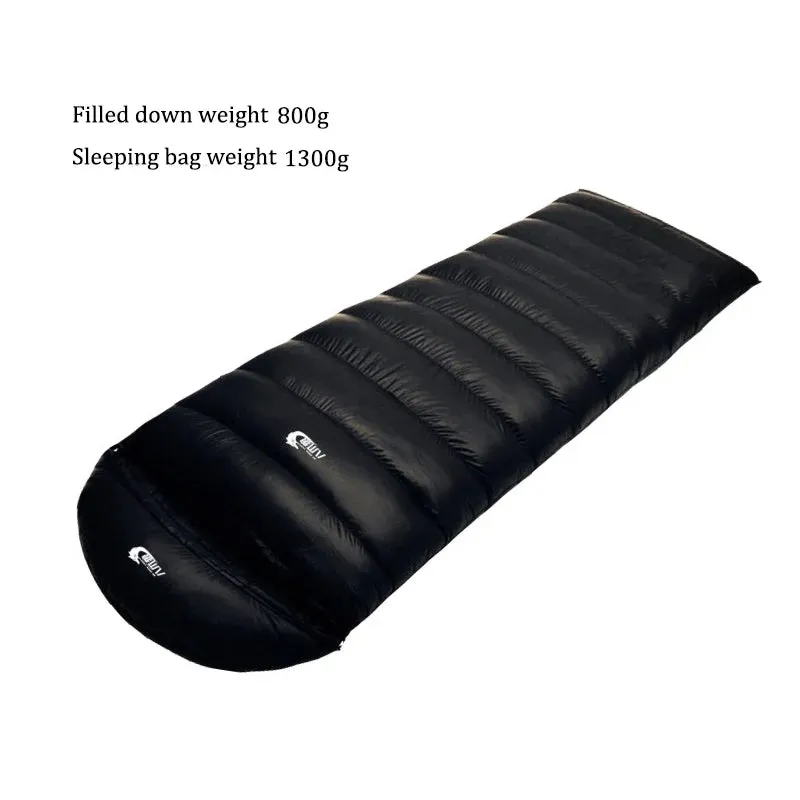 Ultralight Waterproof Envelope-Type Goose Down Sleeping Bag for Backpacking, Camping, and Travel