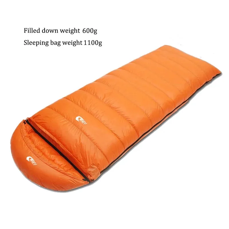 Ultralight Waterproof Envelope-Type Goose Down Sleeping Bag for Backpacking, Camping, and Travel