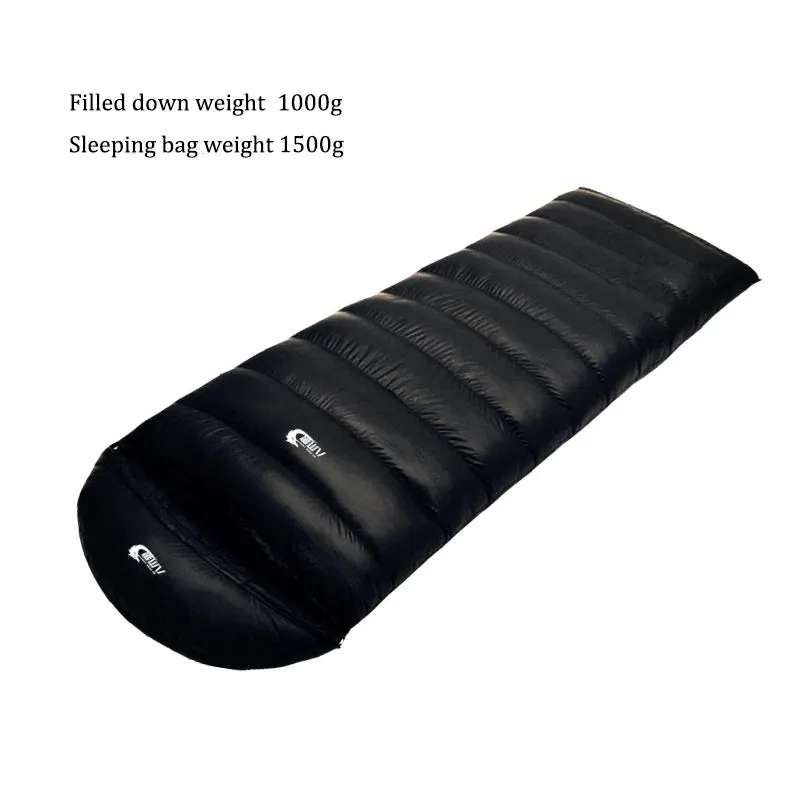 Ultralight Waterproof Envelope-Type Goose Down Sleeping Bag for Backpacking, Camping, and Travel