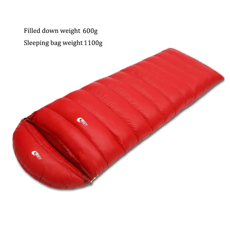 Ultralight Waterproof Envelope-Type Goose Down Sleeping Bag for Backpacking, Camping, and Travel