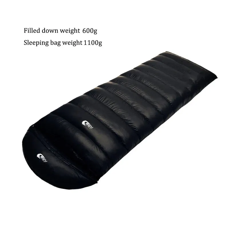 Ultralight Waterproof Envelope-Type Goose Down Sleeping Bag for Backpacking, Camping, and Travel