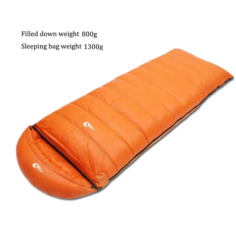 Ultralight Waterproof Envelope-Type Goose Down Sleeping Bag for Backpacking, Camping, and Travel