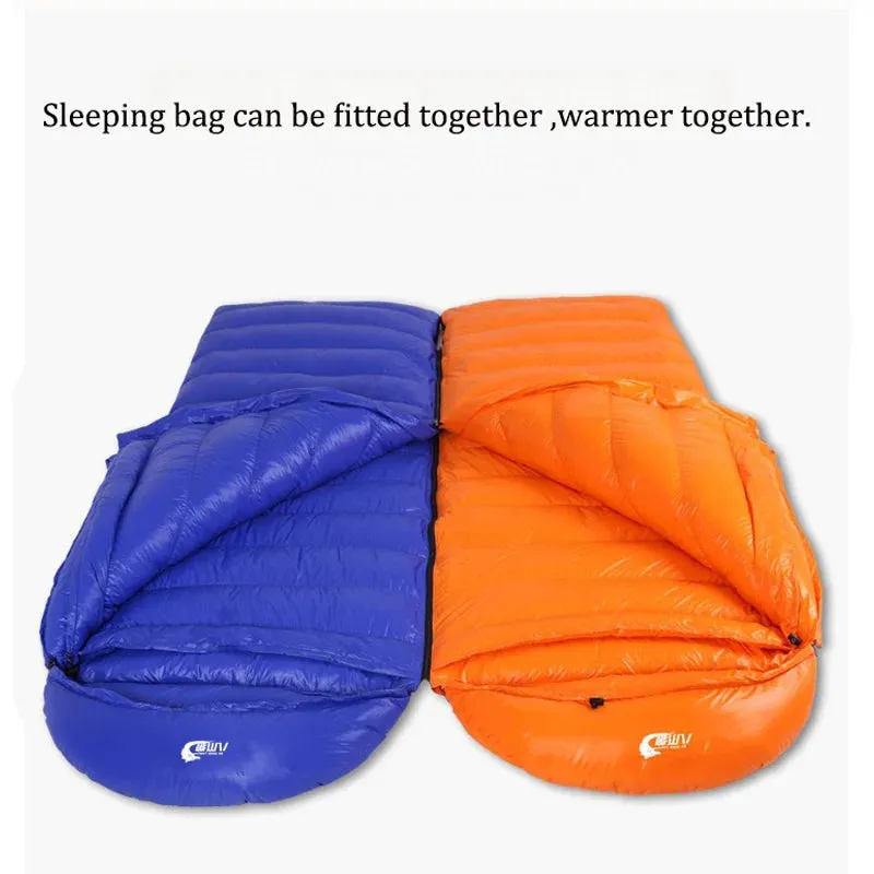 Ultralight Waterproof Envelope-Type Goose Down Sleeping Bag for Backpacking, Camping, and Travel
