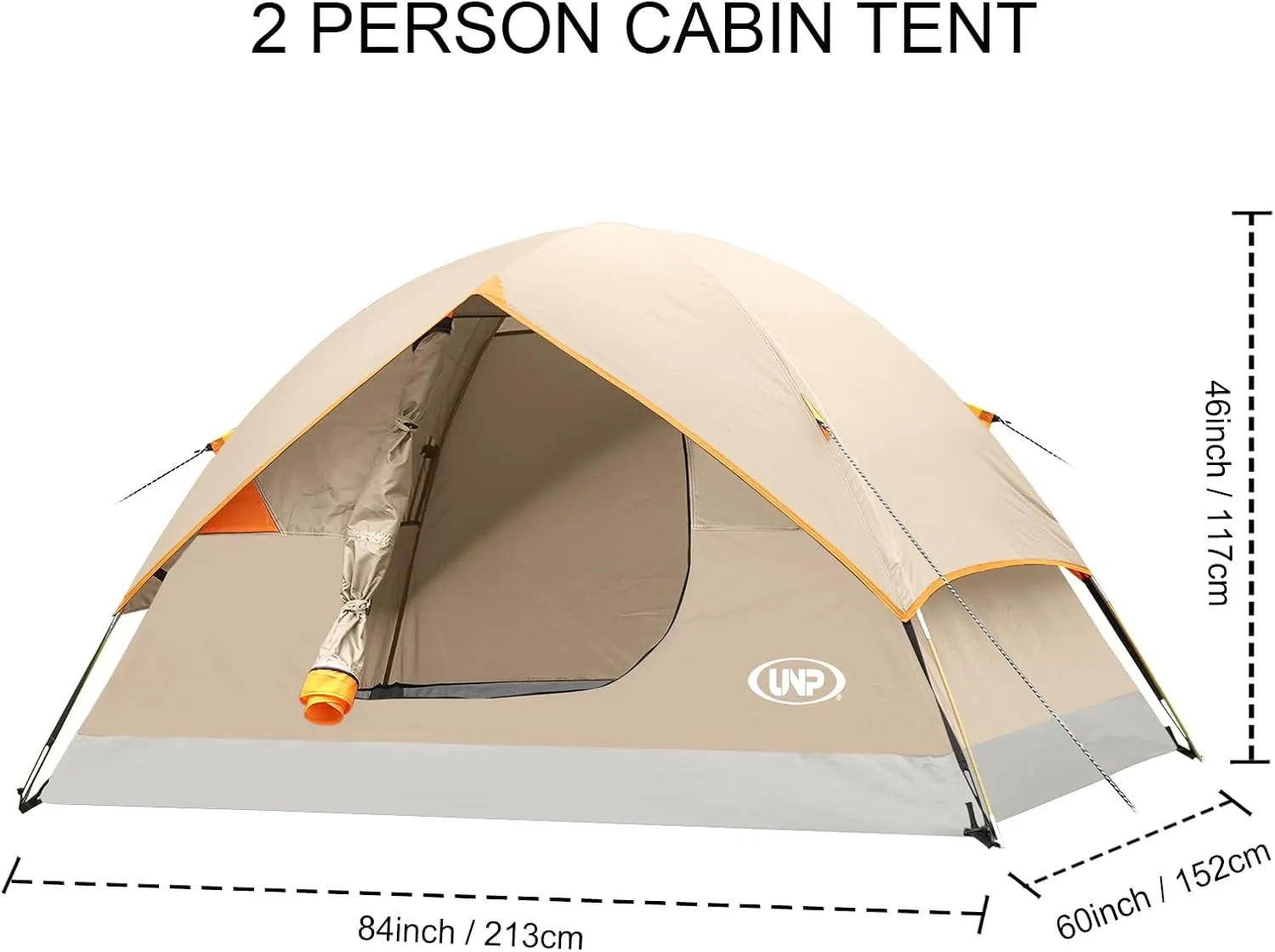 UNP Camping Tent 2/3/4/6 Person Dome Tent, Easy to Set Up for Camping, Lightweight Camping Tent, Portable Camping Tent for Outdoor and Backpacking Beaches