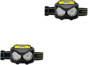 Upgraded Charging Light Intelligent Sensor Head Torch with Tilting Beam Slip Headband for Outdoor Activities Night Running and Fishing