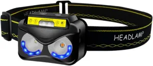 Upgraded Sensor Headlamp Tilt Lightweight Design USB Rechargeable Torch for Outdoor Activities and Home Maintenance - Headband