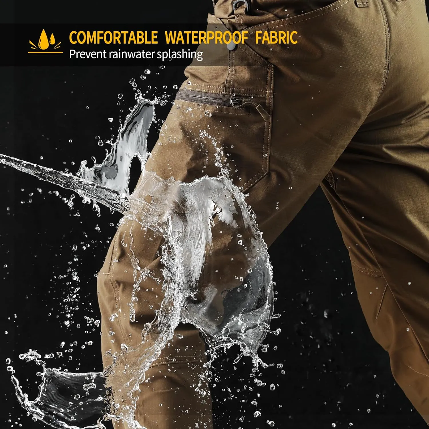 Urban Pro Men's Tactical Cargo Pant Waterproof Ripstop Durable Multi-Pocket Lightweight Work Hiking Outdoor