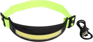 USB Rechargeable Induction Headlight - COB Headlamp Floodlight with Red and White Light, 1200mAh Battery for Outdoor Running and Riding