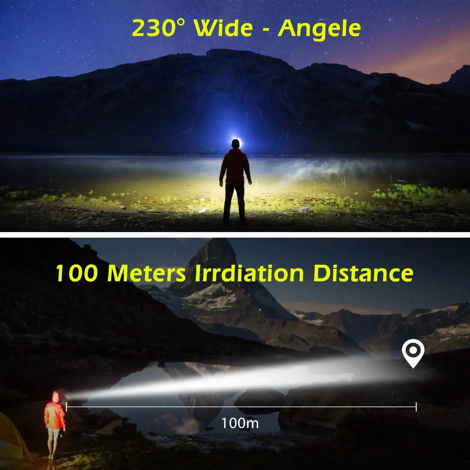 USB Rechargeable LED Sensor Headlamp COB Headlight Torch Waterproof Light for Fishing Camping