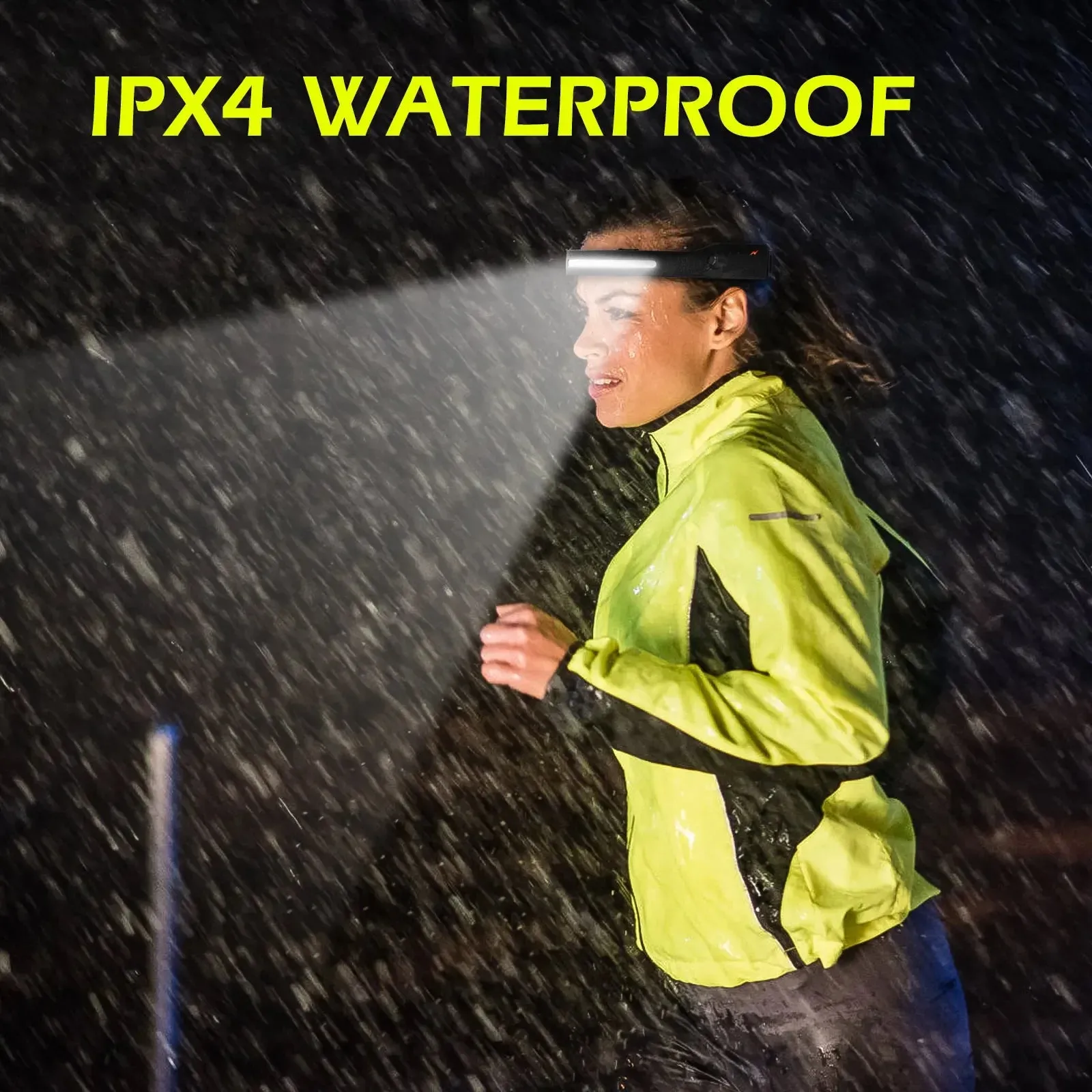 USB Rechargeable LED Sensor Headlamp COB Headlight Torch Waterproof Light for Fishing Camping