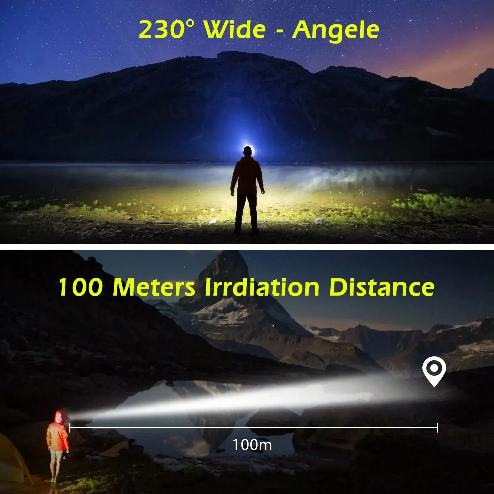 USB Rechargeable LED Sensor Headlamp COB Headlight Torch Waterproof Light for Fishing Camping